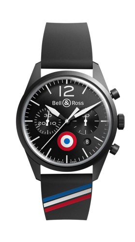 Bell &amp; Ross BR 126 Insigna FR Chronograph, referans BRV126-BL-CA-CO/FR