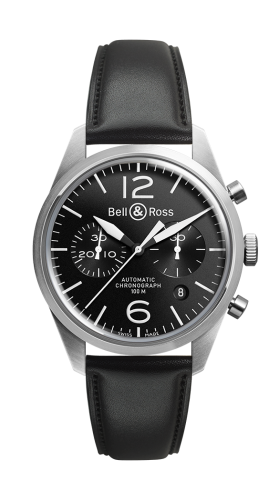 Bell &amp; Ross BR 126 Original Siyah Chronograph, referans BRV126-BL-ST/SCA