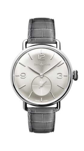 Bell &amp; Ross WW1 Argentium Gümüş, referans BRWW1-ME-AG-SI/SCR
