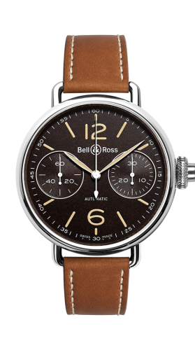 Bell &amp; Ross WW1 Chronographe Monopoussoir Heritage 45mm, referans BRWW1-MONO-HER/SCA