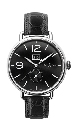 Bell &amp; Ross WW1 90 Grande Date &amp; Reserve de Marche 45mm, referans BRWW190-BL-ST/SCR