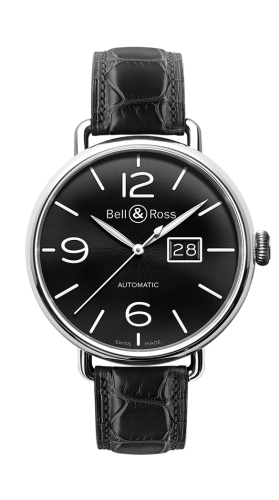 Bell &amp; Ross WW1 96 Grande Date 45mm, referans BRWW196-BL-ST/SCR