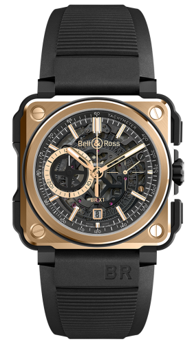 Bell &amp; Ross BR-X1 Pembe Altın &amp; Seramik, referans BRX1-CE-PG