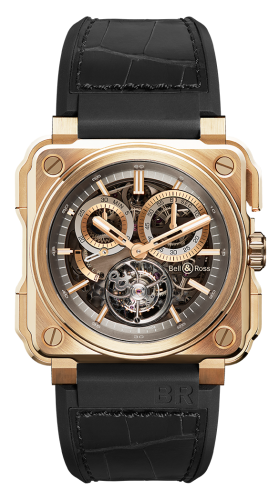 Bell &amp; Ross BR-X1 Tourbillon Chronograph Pembe Altın, referans BRX1-CHTB-PG
