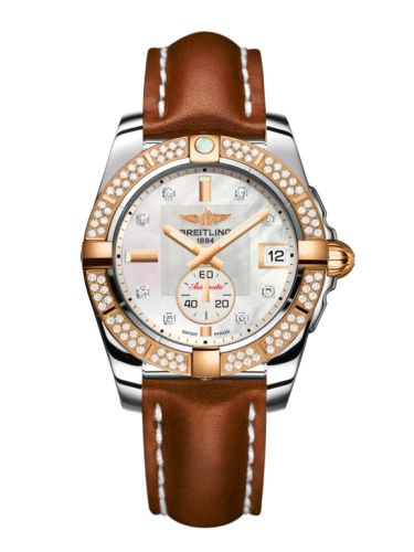Breitling Galactic 36 Automatic Paslanmaz Çelik / Pembe Altın / Elmas / Pearl Elmas / Calf, referans C3733053.A725.412X