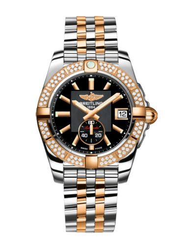 Breitling Galactic 36 Automatic Paslanmaz Çelik / Pembe Altın / Elmas / Volcano Siyah / Bilezik, referans C3733053.BA54.376C