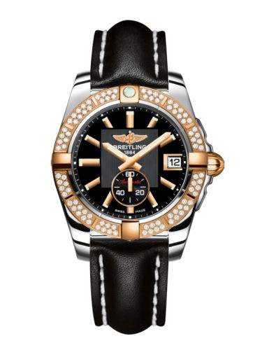 Breitling Galactic 36 Automatic Paslanmaz Çelik / Pembe Altın / Elmas / Volcano Siyah / Calf, referans C3733053.BA54.414X