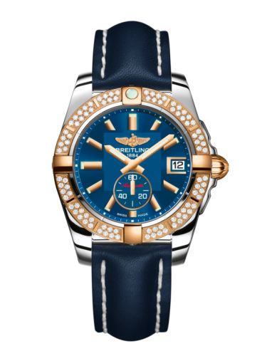 Breitling Galactic 36 Automatic Paslanmaz Çelik / Pembe Altın / Elmas / Gun Mavi / Calf, referans C3733053.C831.194X