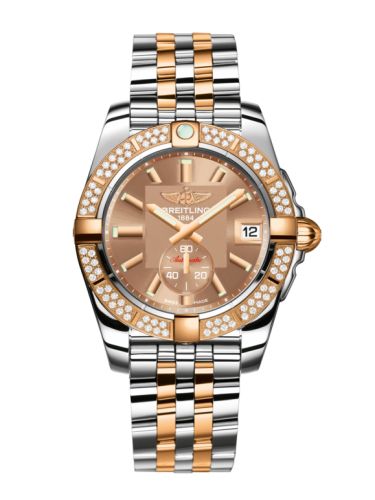 Breitling Galactic 36 Automatic Paslanmaz Çelik / Pembe Altın / Elmas / Copperhead Bronze / Bilezik, referans C3733053.Q584.376C