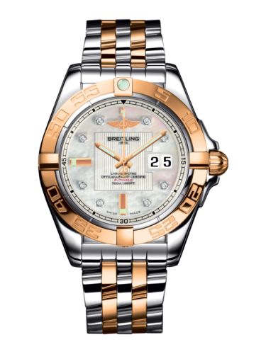 Breitling Galactic 41 Paslanmaz Çelik / Pembe Altın / Pearl Elmas / Bilezik, referans C49350L2.A706.366C