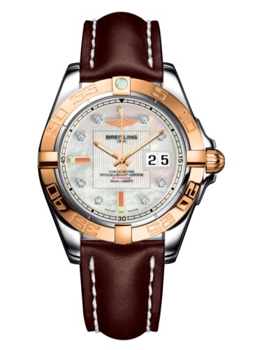 Breitling Galactic 41 Paslanmaz Çelik / Pembe Altın / Pearl Elmas / Calf, referans C49350L2.A706.431X