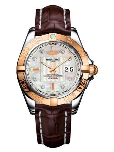 Breitling Galactic 41 Paslanmaz Çelik / Pembe Altın / Pearl Elmas / Croco, referans C49350L2.A706.724P
