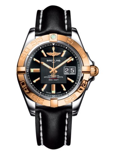 Breitling Galactic 41 Paslanmaz Çelik / Pembe Altın / Trophy Siyah / Calf, referans C49350L2.BA09.428X