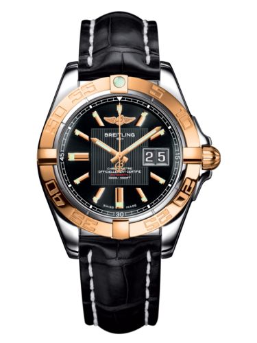 Breitling Galactic 41 Paslanmaz Çelik / Pembe Altın / Trophy Siyah / Croco, referans C49350L2.BA09.728P