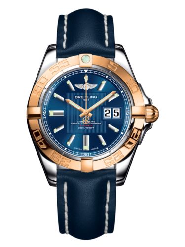 Breitling Galactic 41 Paslanmaz Çelik / Pembe Altın / Metallica Mavi / Calf, referans C49350L2.C810.113X