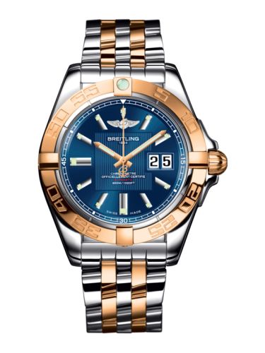 Breitling Galactic 41 Paslanmaz Çelik / Pembe Altın / Metallica Mavi / Bilezik, referans C49350L2.C810.366C