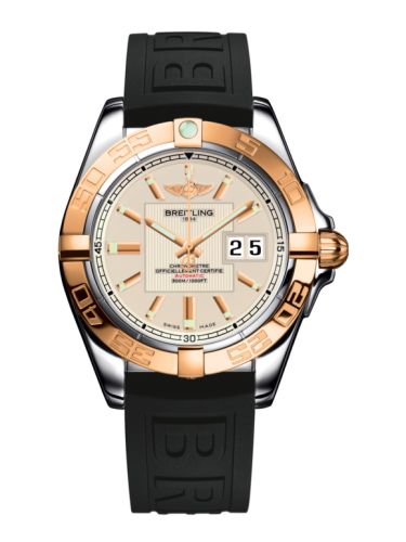 Breitling Galactic 41 Paslanmaz Çelik / Pembe Altın / Sierra Gümüş / Kauçuk, referans C49350L2.G701.150S