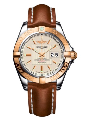 Breitling Galactic 41 Paslanmaz Çelik / Pembe Altın / Sierra Gümüş / Calf, referans C49350L2.G701.425X
