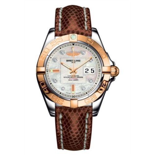 Breitling Galactic 41 Paslanmaz Çelik / Pembe Altın / Pearl Elmas / Teju, referans C49350L2.A706.146Z