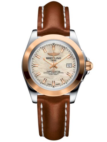 Breitling Galactic 32 Sleek Edition Paslanmaz Çelik / Pembe Altın / Pearl / Calf, referans C7133012/A802/406X/A14BA.1