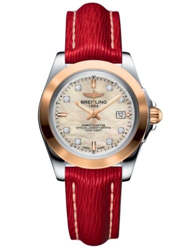 Breitling Galactic 32 Sleek Edition Paslanmaz Çelik / Pembe Altın / Pearl Elmas / Sahara, referans C7133012/A803/209X/A14BA.1