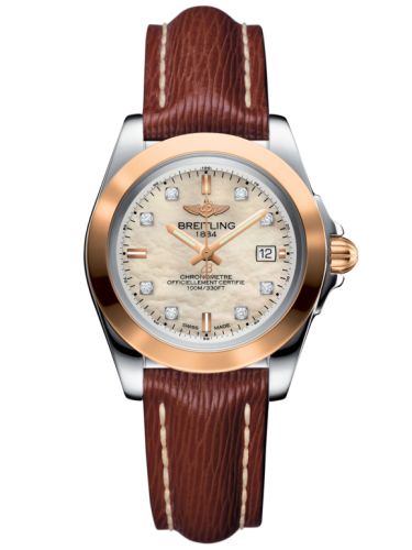 Breitling Galactic 32 Sleek Edition Paslanmaz Çelik / Pembe Altın / Pearl Elmas / Sahara, referans C7133012/A803/211X/A14BA.1