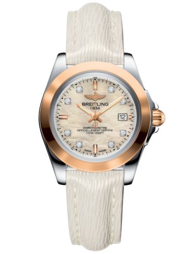 Breitling Galactic 32 Sleek Edition Paslanmaz Çelik / Pembe Altın / Pearl Elmas / Sahara, referans C7133012/A803/235X/A14BA.1