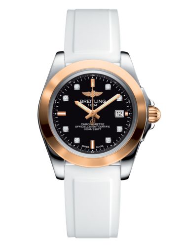 Breitling Galactic 32 Sleek Edition Paslanmaz Çelik / Pembe Altın / Trophy Siyah Elmas / Kauçuk, referans C7133012/BF64/164S/A14S.1