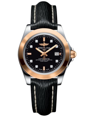 Breitling Galactic 32 Sleek Edition Paslanmaz Çelik / Pembe Altın / Trophy Siyah Elmas / Sahara, referans C7133012/BF64/208X/A14BA.1
