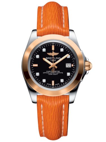 Breitling Galactic 32 Sleek Edition Paslanmaz Çelik / Pembe Altın / Trophy Siyah Elmas / Sahara, referans C7133012/BF64/212X/A14BA.1