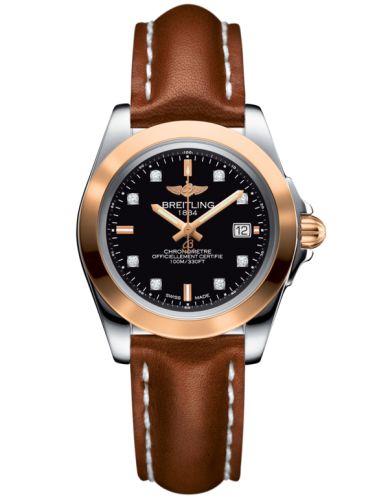 Breitling Galactic 32 Sleek Edition Paslanmaz Çelik / Pembe Altın / Trophy Siyah Elmas / Calf, referans C7133012/BF64/406X/A14BA.1