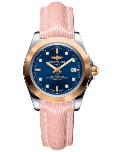 Breitling Galactic 32 Sleek Edition Paslanmaz Çelik / Pembe Altın / Horizon Mavi Elmas / Sahara, referans C7133012/C967/238X/A14BA.1