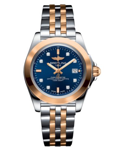 Breitling Galactic 32 Sleek Edition Paslanmaz Çelik / Pembe Altın / Horizon Mavi Elmas / Bilezik, referans C7133012/C967/792C