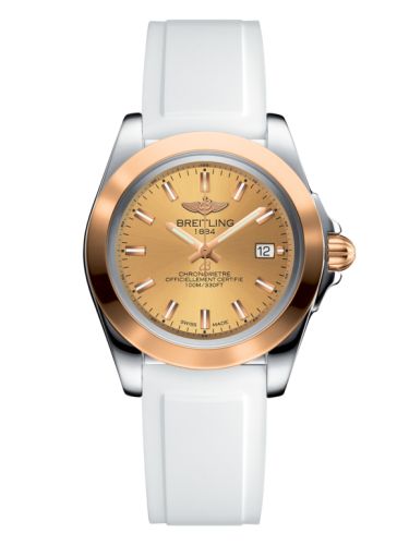 Breitling Galactic 32 Sleek Edition Paslanmaz Çelik / Pembe Altın / Altınen Sun / Kauçuk, referans C7133012/H549/164S/A14S.1