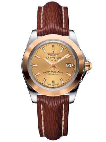 Breitling Galactic 32 Sleek Edition Paslanmaz Çelik / Pembe Altın / Altınen Sun / Sahara, referans C7133012/H549/211X/A14BA.1