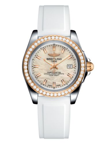 Breitling Galactic 32 Sleek Edition Paslanmaz Çelik / Pembe Altın / Elmas / Pearl / Kauçuk, referans C7133053/A802/164S/A14S.1