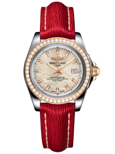 Breitling Galactic 32 Sleek Edition Paslanmaz Çelik / Pembe Altın / Elmas / Pearl / Sahara, referans C7133053/A802/209X/A14BA.1