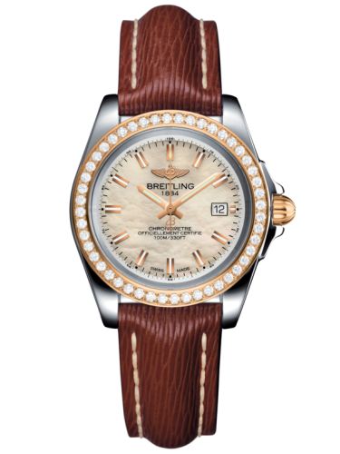 Breitling Galactic 32 Sleek Edition Paslanmaz Çelik / Pembe Altın / Elmas / Pearl / Sahara, referans C7133053/A802/211X/A14BA.1
