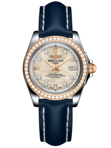 Breitling Galactic 32 Sleek Edition Paslanmaz Çelik / Pembe Altın / Elmas / Pearl Elmas / Calf, referans C7133053/A803/116X/A14BA.1