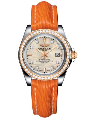 Breitling Galactic 32 Sleek Edition Paslanmaz Çelik / Pembe Altın / Elmas / Pearl Elmas / Sahara, referans C7133053/A803/212X/A14BA.1