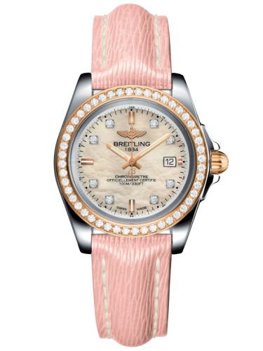 Breitling Galactic 32 Sleek Edition Paslanmaz Çelik / Pembe Altın / Elmas / Pearl Elmas / Sahara, referans C7133053/A803/238X/A14BA.1