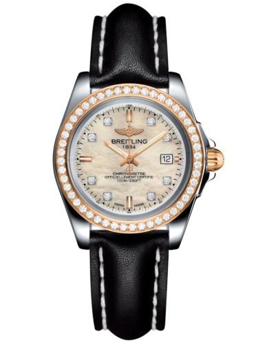 Breitling Galactic 32 Sleek Edition Paslanmaz Çelik / Pembe Altın / Elmas / Pearl Elmas / Calf, referans C7133053/A803/408X/A14BA.1