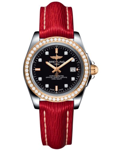 Breitling Galactic 32 Sleek Edition Paslanmaz Çelik / Pembe Altın / Elmas / Trophy Siyah Elmas / Sahara, referans C7133053/BF64/209X/A14BA.1