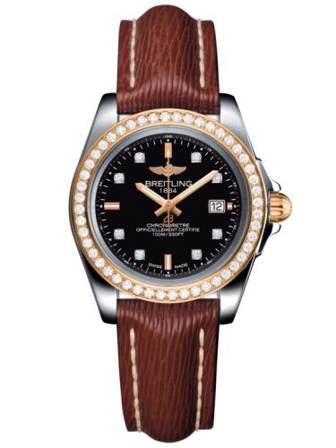 Breitling Galactic 32 Sleek Edition Paslanmaz Çelik / Pembe Altın / Elmas / Trophy Siyah Elmas / Sahara, referans C7133053/BF64/211X/A14BA.1
