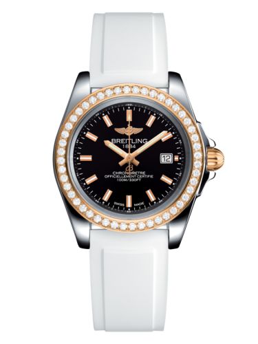 Breitling Galactic 32 Sleek Edition Paslanmaz Çelik / Pembe Altın / Elmas / Trophy Siyah / Kauçuk, referans C7133053/BF65/164S/A14S.1