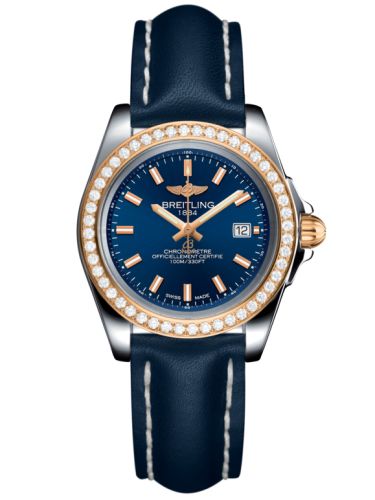 Breitling Galactic 32 Sleek Edition Paslanmaz Çelik / Pembe Altın / Elmas / Horizon Mavi / Calf, referans C7133053/C952/116X/A14BA.1