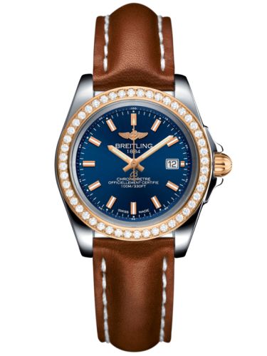 Breitling Galactic 32 Sleek Edition Paslanmaz Çelik / Pembe Altın / Elmas / Horizon Mavi / Calf, referans C7133053/C952/406X/A14BA.1