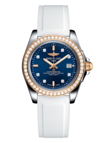 Breitling Galactic 32 Sleek Edition Paslanmaz Çelik / Pembe Altın / Elmas / Horizon Mavi Elmas / Kauçuk, referans C7133053/C967/164S/A14S.1