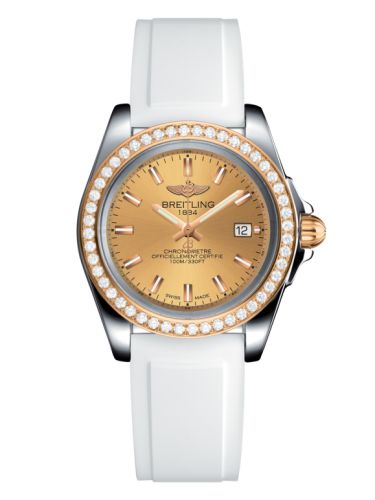 Breitling Galactic 32 Sleek Edition Paslanmaz Çelik / Pembe Altın / Elmas / Altınen Sun / Kauçuk, referans C7133053/H549/164S/A14S.1