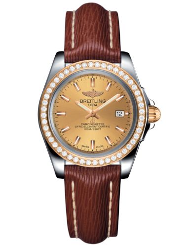 Breitling Galactic 32 Sleek Edition Paslanmaz Çelik / Pembe Altın / Elmas / Altınen Sun / Sahara, referans C7133053/H549/211X/A14BA.1